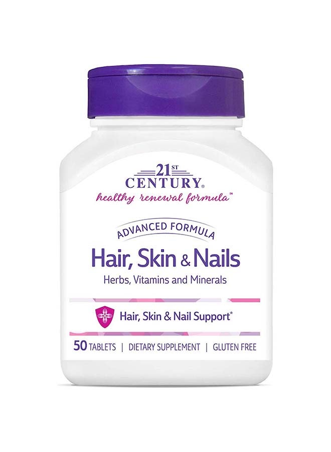 Hair Skin And Nails Advanced Formula Dietary Supplement 50 Caplets